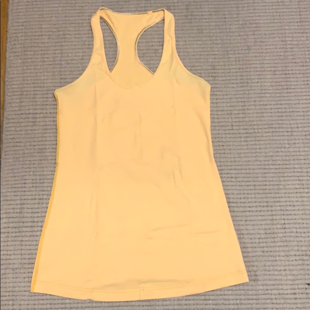 YELLOW LULULEMON RACER BACK TANK TOP